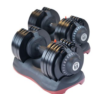 Adjustable Dumbbell Set, 11 lb. to 66 lb. with Stand